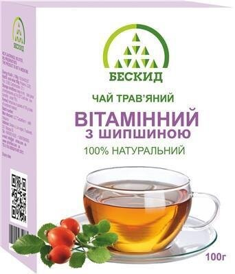 Чай трав'яний Бескид Вітамінний з шипшиною, 100 г