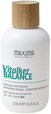 Шампунь Maxima Vitalker для жирного волосся з ефірними оліями та зеленою глиною нормалізуючий, 250 мл