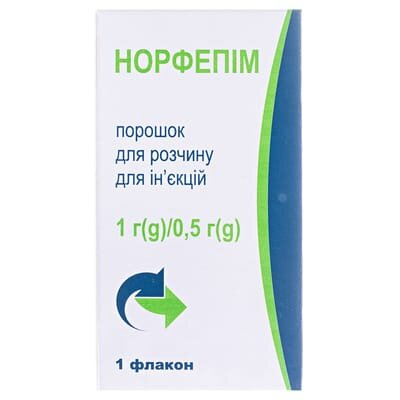 Норфепім порошок для р-ну д/ін. по 1 г/0.5 г №1 у флак.