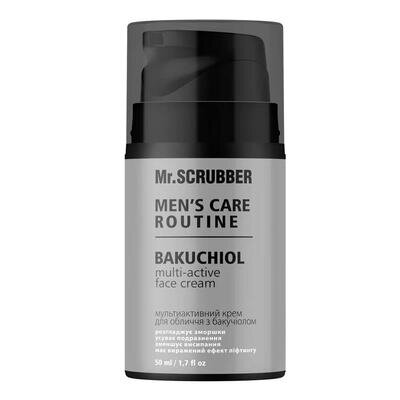 Крем для обличчя MR.Scrubber Men`s Care Routine мультиактивний з бакучіолом, 50 мл