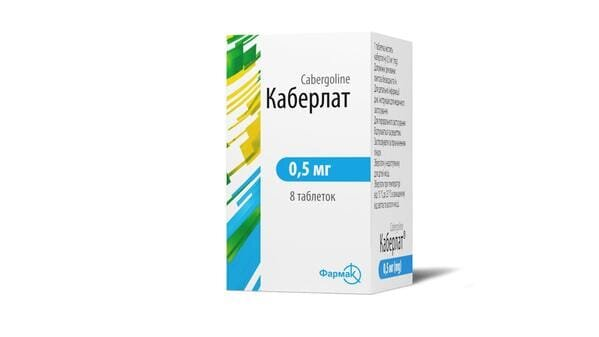 Каберлат таблетки по 0.5 мг №8 у пляш.