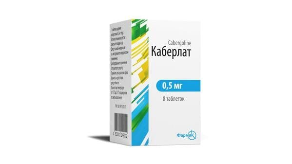 Каберлат таблетки по 0.5 мг №8 у пляш.