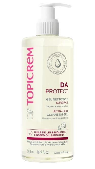 Гель для обличчя та тіла Topicrem DA Protect очищуючий ультразбагачений, 500 мл