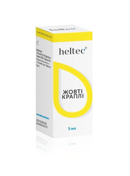 Жовті краплі HELTEC по 5 мл у флак.