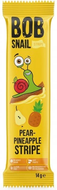 Цукерки Bob Snail Stripe натуральні груша-ананас, 14 г