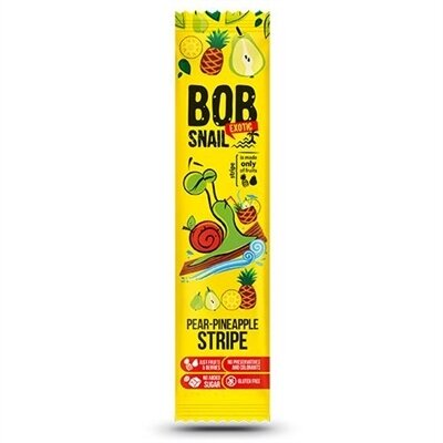 Цукерки Bob Snail Stripe натуральні груша-ананас, 14 г