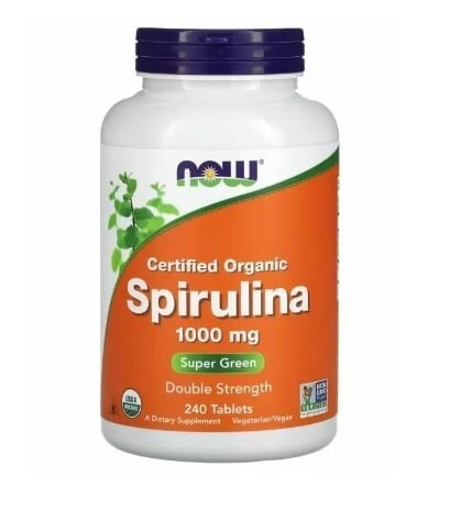 Спіруліна NOW Spirulina Organic 1000 мг таблетки №240