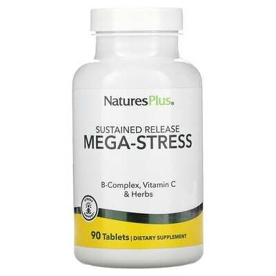 Комплекс для подолання стресу та підтримки енергії Nature's Plus Mega-Stress, 90 таблеток