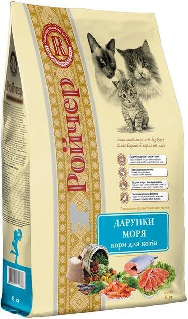 Корм сухий Ройчер Дарунки моря для котів, 6 кг