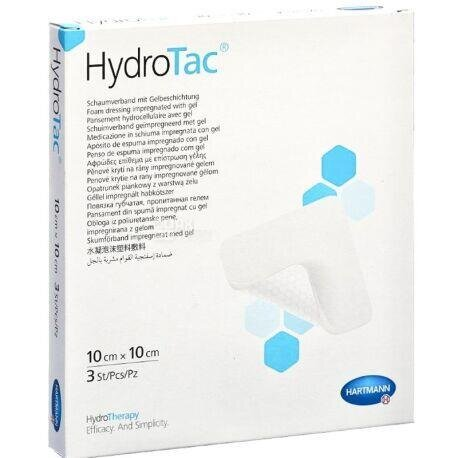 Пов'язка гідрогелева HydroTac губчаста 10 см х 10 см, 3 штуки