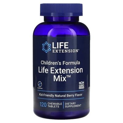 Мультивітаміни для дітей Life Extension Children's Formula Life Extension Mix, ягідний смак, 120 жувальних таблеток
