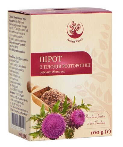 Шрот розторопші Arbor Vitae по 100 г у пач.