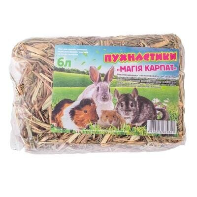 Сіно для гризунів Пухнастики Магія Карпат, 6 л