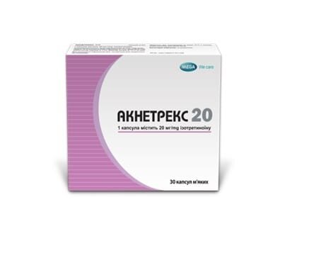 Акнетрекс 20 капсули м'як. по 20 мг №30 (10х3)