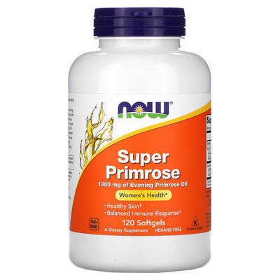 Примула NOW Super Primrose 1300 мг м'які капсули №120