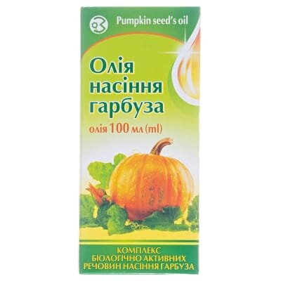 Олія насіння гарбуза олія по 100 мл у флак.
