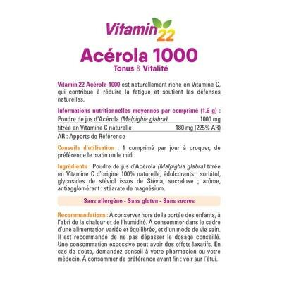 Ацерола 1000 Vitamin 22 Acerola 1000 таблетки №24
