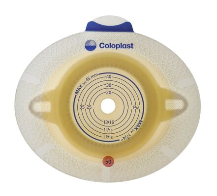 Пластина Coloplast SenSura Click Xpro 10025 стомічна для двокомпонентного калоприймача, фланець 50 мм, отвір 10-45 мм, 5 штук