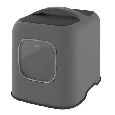 Туалет закритий Rotho MyPet Cat Toilet Biala ECO для котів з фільтром та совком у комплекті, колір антрацит