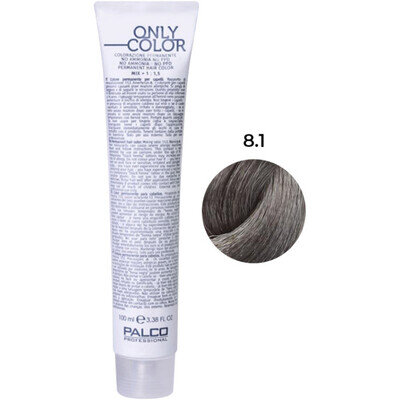 Крем-фарба для волосся Palco Professional Only Color безаміачна № 8.1 блонд світлий попелястий, 100 мл
