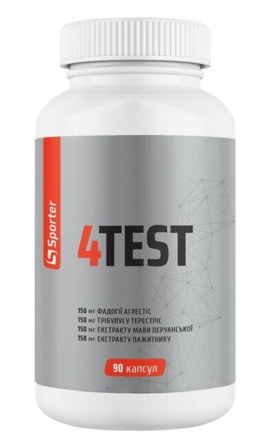 Тестостероновий бустер Sporter 4TEST, 90 капсул