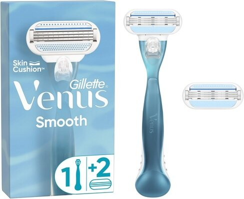 Станок для гоління (бритва) Venus 3 Smooth з 2 змінними картриджами жіночий