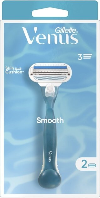 Станок для гоління (бритва) Venus 3 Smooth з 2 змінними картриджами жіночий