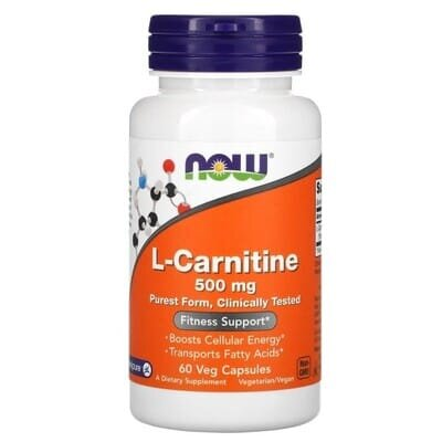 L-Карнітин NOW L-Carnitine 500 мг вег. капсули №60