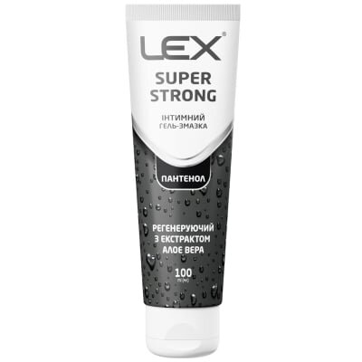 Гель-змазка інтимна Lex Super Strong регенеруючий Алое вера та пантенол, 100 мл