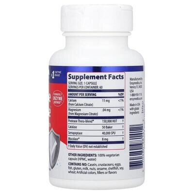 Протеолітичні ферменти Enzymedica Enzyme Defense, 60 капсул