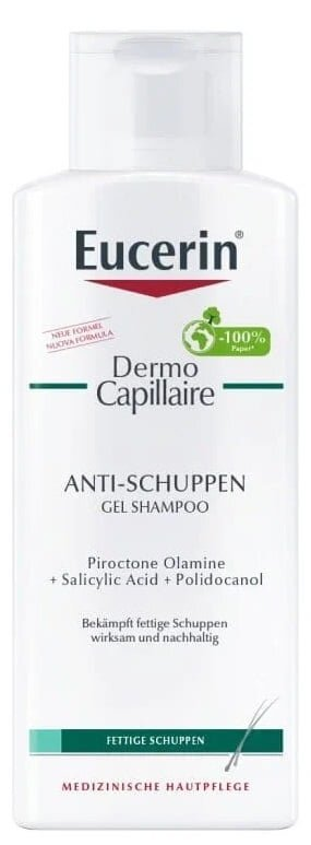 Гель-шампунь Eucerin DermoCapillaire проти лупи для жирної шкіри голови (69654), 250 мл