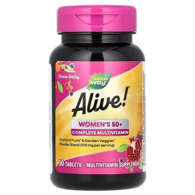 Мультивітаміни для жінок 50+ Nature's Way Alive! Womens 50+, 50 таблеток