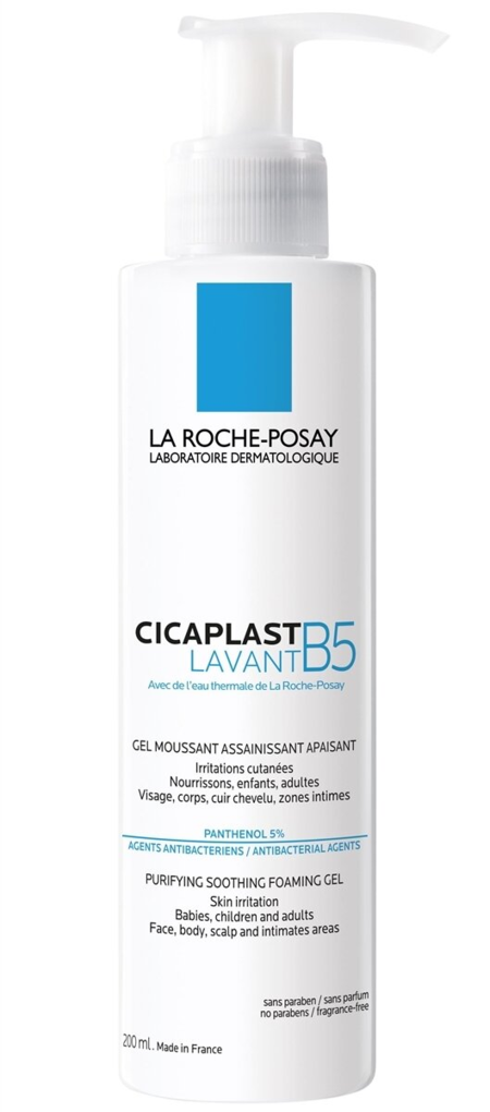 Гель очищуючий La Roche-Posay Cicaplast B5 для заспокоєння шкіри обличчя і тіла немовлят, дітей і дорослих, 200 мл