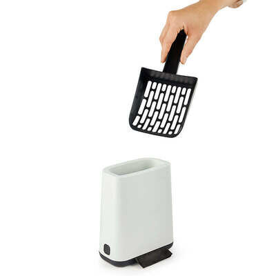 Совок Rotho MyPet на підставці для котячого туалету Toilet Biala ECO, колір білий