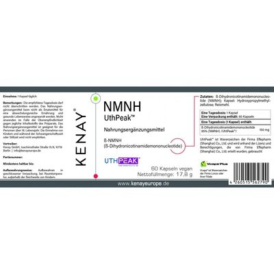Дигідронікотинамід мононуклеотид Kenay NMNH капсули №60 у флак.