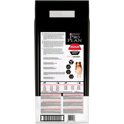 Корм сухий Purina Pro Plan Dog Medium Adult Sensitive Skin з лососем і рисом, 14 кг