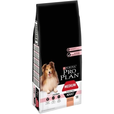 Корм сухий Purina Pro Plan Dog Medium Adult Sensitive Skin з лососем і рисом, 14 кг