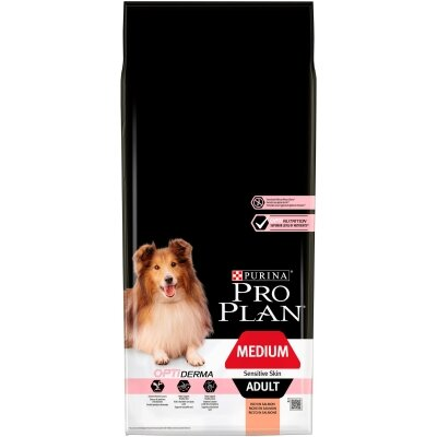 Корм сухий Purina Pro Plan Dog Medium Adult Sensitive Skin з лососем і рисом, 14 кг