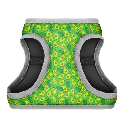 Шлея для собак Collar WAUDOG Clothes Авокадо м'яка з QR паспортом розмір XS1, обхват грудей 24-27 см, обхват шиї 18-20 см