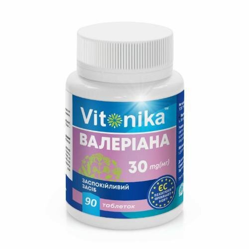 Валеріана Vitonika таблетки по 30 мг №90