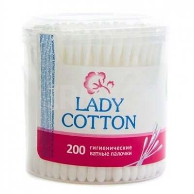 Ватні палички Lady cotton у банці, 200 штук