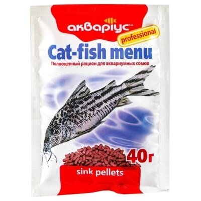 Корм сухий Акваріус Сat-fish Menu для сомиків, 40 г