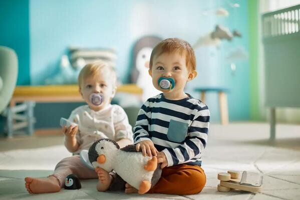 Пустушка силіконова Philips Avent Ultra Air Animal SCF080/07 ортодонтична, для хлопчиків, 6-18 місяців, 2 шт