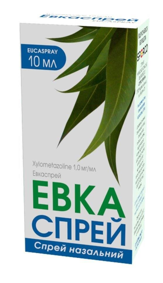 Евкаспрей спрей наз. 1 мг/мл по 10 мл у конт.