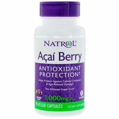Ягоди Асаї Natrol Acai Berry 1000 мг, 75 капсул