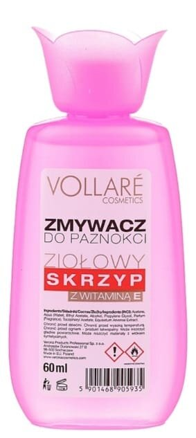 Засіб для зняття лаку Vollare травяний Хвощ + вітамін Е, 60 мл