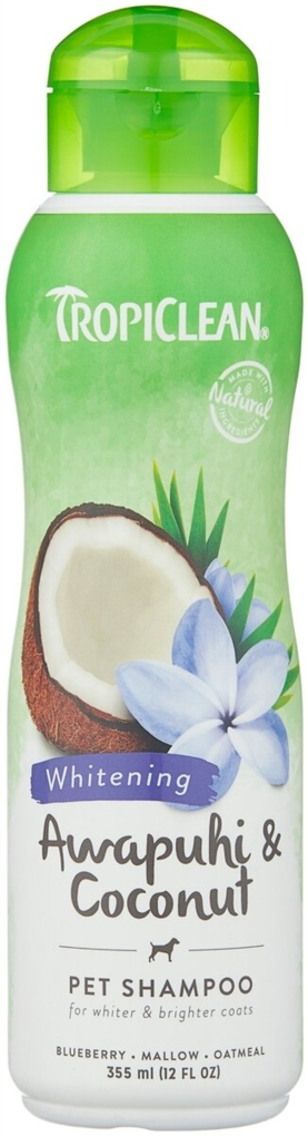 Шампунь TropiClean Awapuhi & Coconut для собак і кішок з білою шерстю, 355 мл