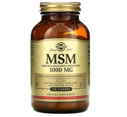 Метилсульфонілметан (МСМ) Solgar MSM 1000 мг таблетки №120