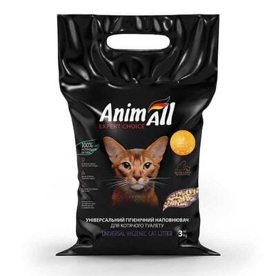 Наповнювач для туалету AnimAll гігієнічний універсальний для котячих туалетів і кліток гризунів, 3 кг