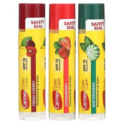 Бальзам для губ Carmex SPF15 3в1 асорті, 3 шт х 4,25 г стік